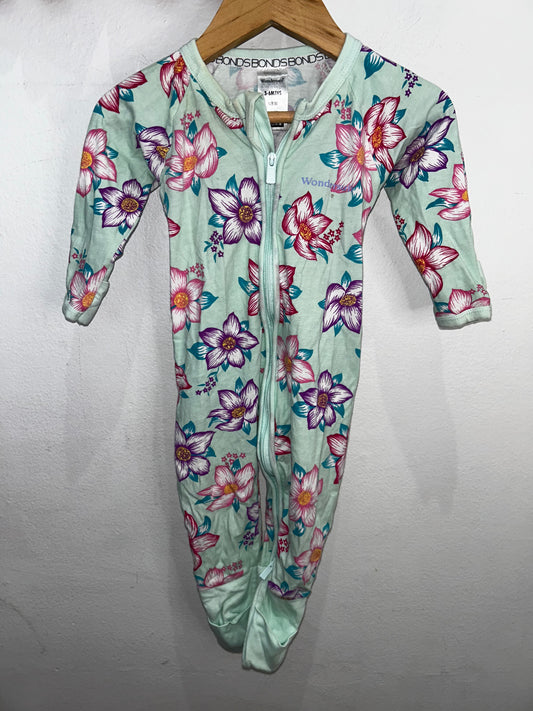 Floral wondersuit 3-6m