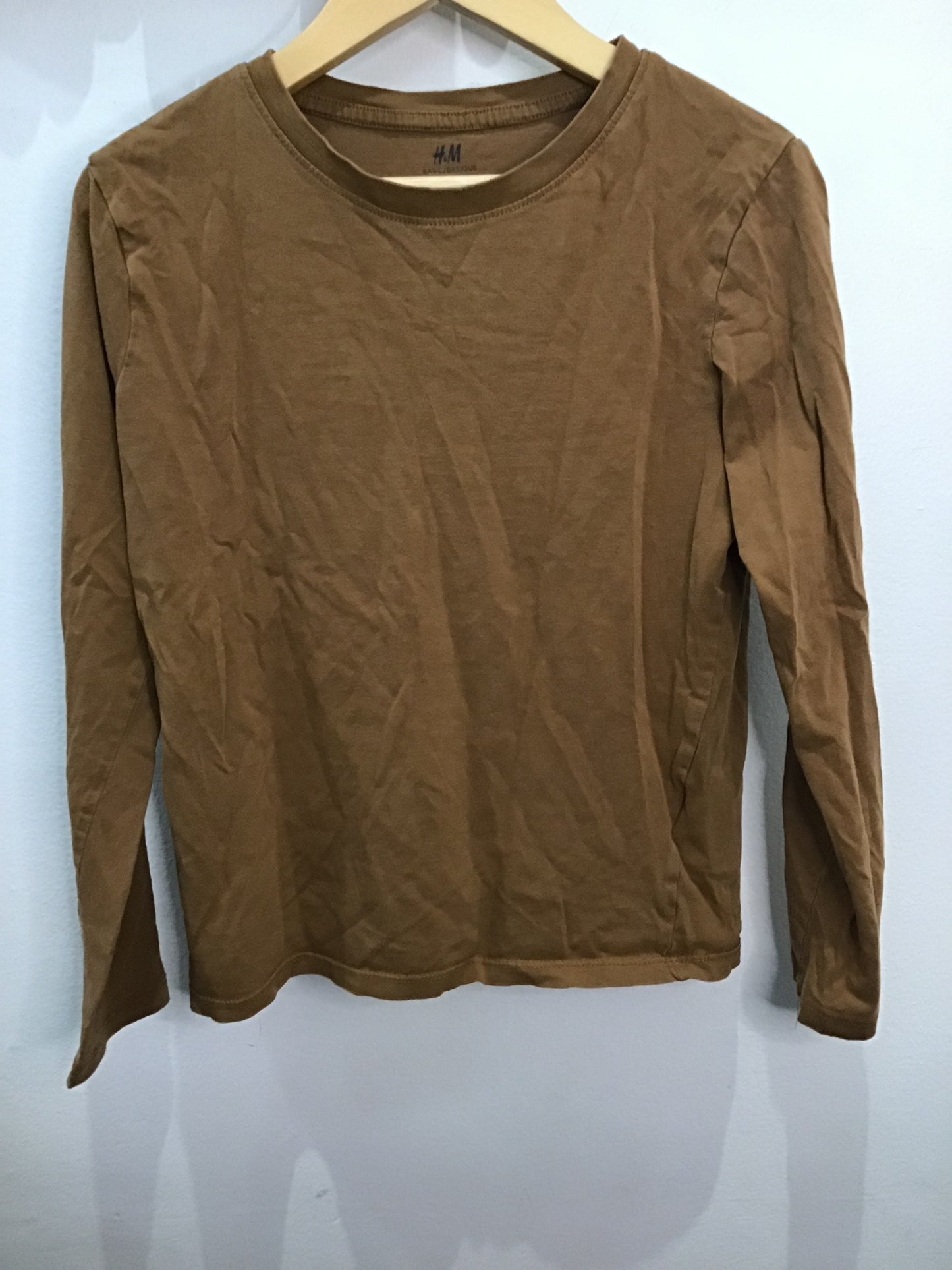 Tee brown long sleeve 8-10y