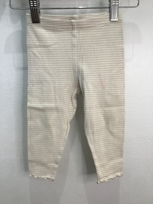 Leggings light brown stripes ribbed 18m