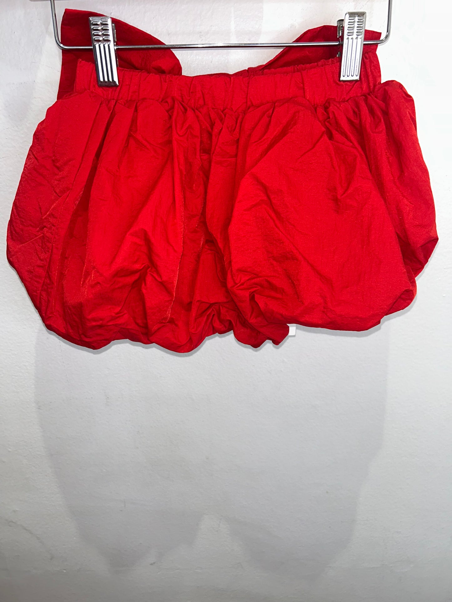 Red bow bubble skirt 2-4y