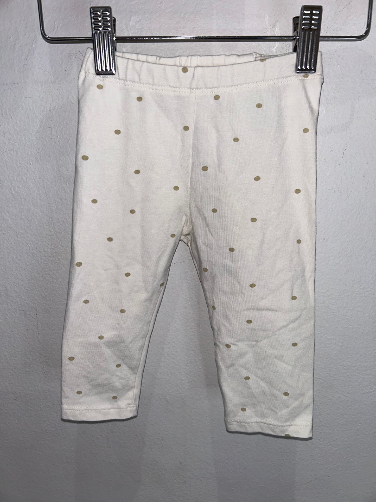 Beige dots leggings 6-9m
