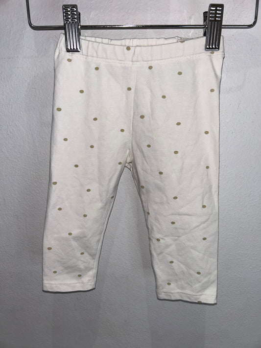 Beige dots leggings 6-9m