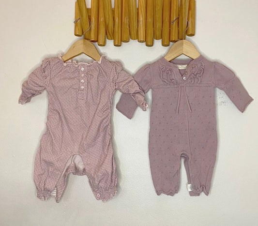 Toffeemoon two pack rompers 0-3m