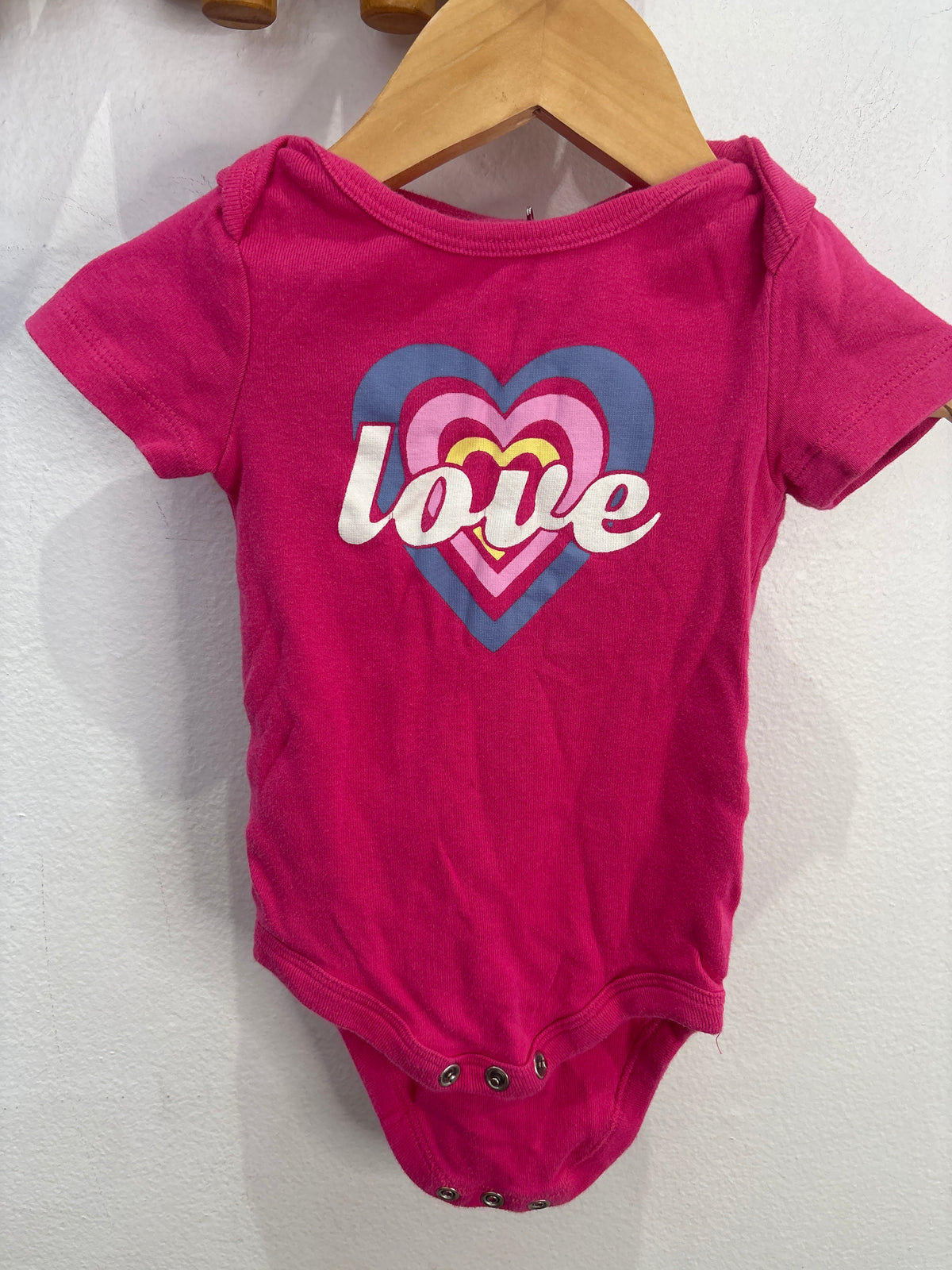 Love hot pink onesie 3-6m