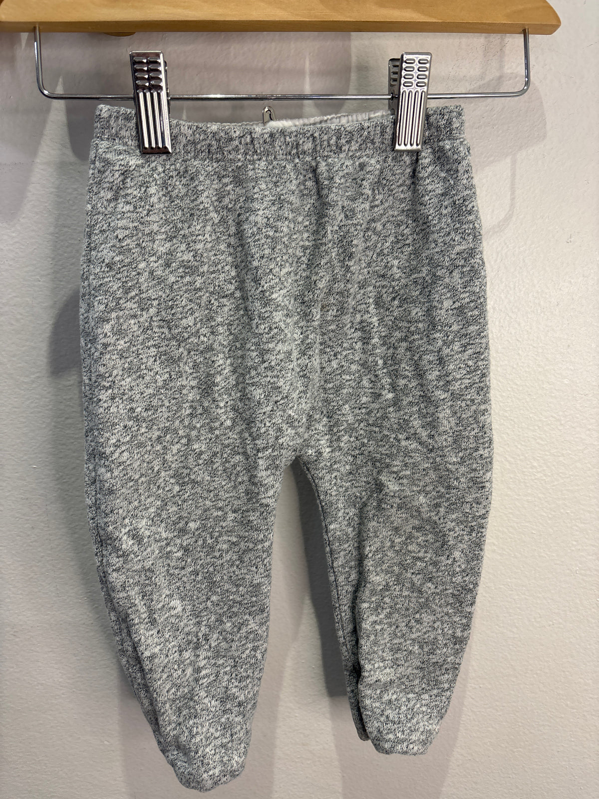 Grey knit reversible pants 12-18m