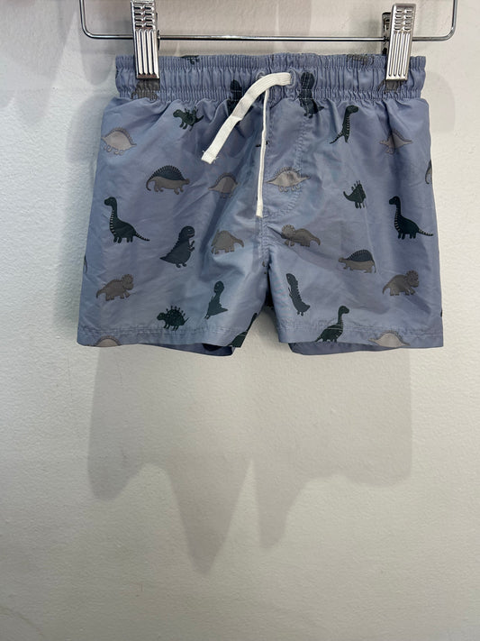 Blue dino swimshorts 1-2y