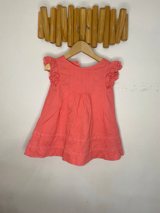 Bright peach dress 18-24m