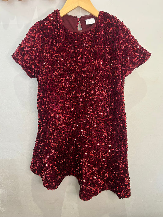 Red sequin dress 9y