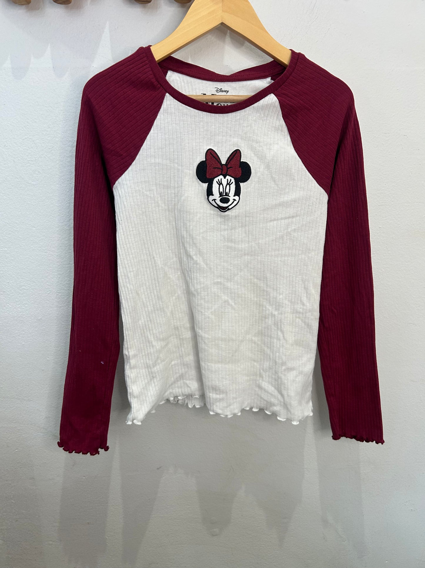 Minniemouse ribbed longsleeve 10-12y