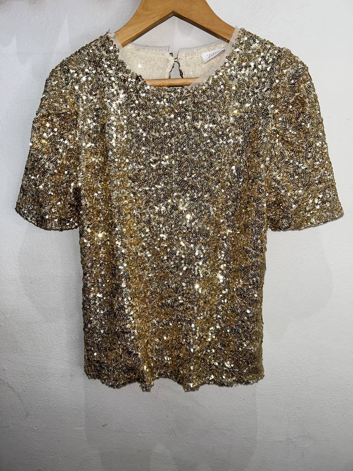 Gold sequin blouse 10y
