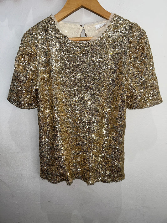 Gold sequin blouse 10y