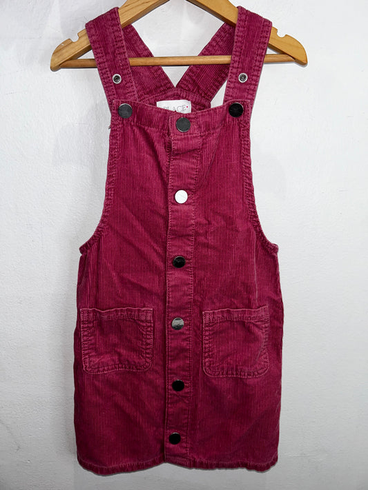 Pink corduroy skirt romper 5y