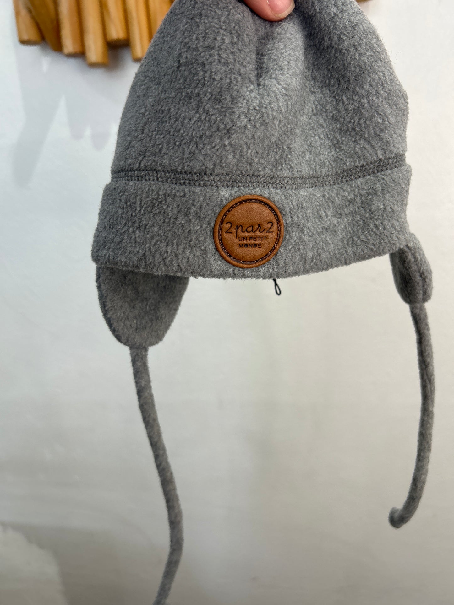 Deuxpardeux grey winter hat 12m