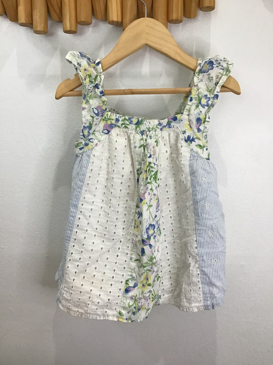 Dress eyelet patchwork 18-24m