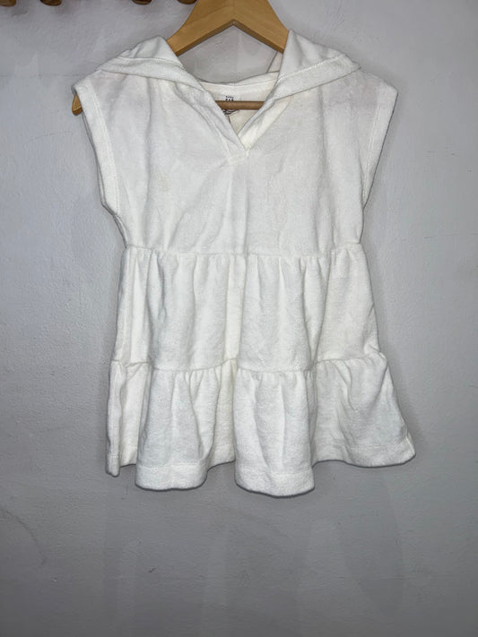 White terry dress or coverup 2y
