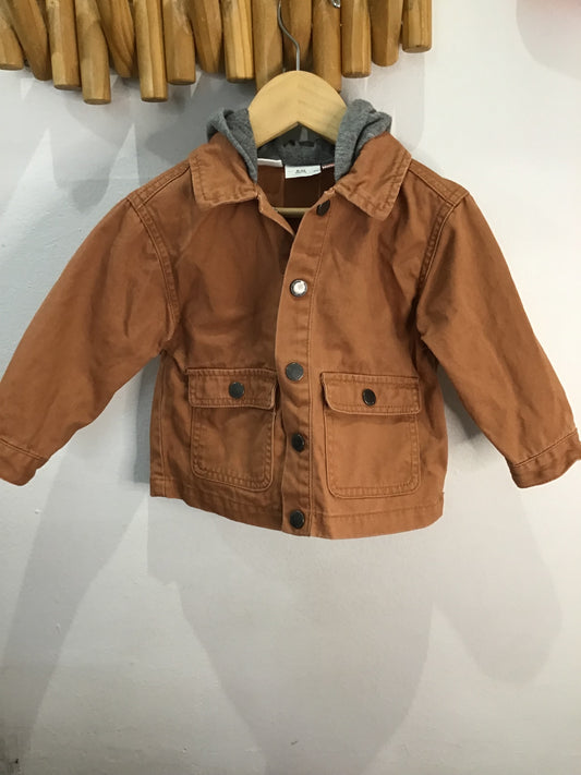 Shirt denim brown Mickey 9-12m