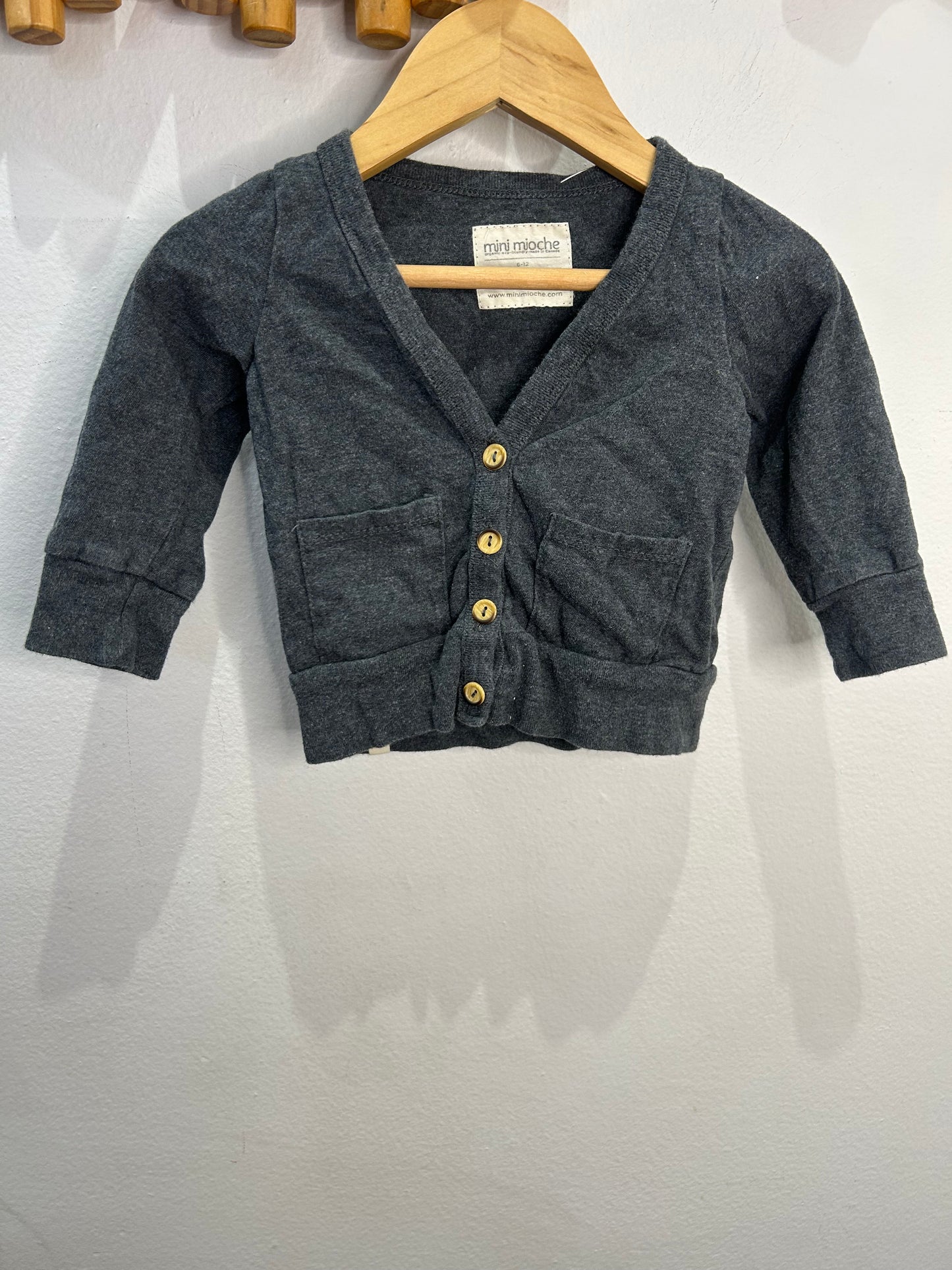 Minimioche ash cardigan 6-12m