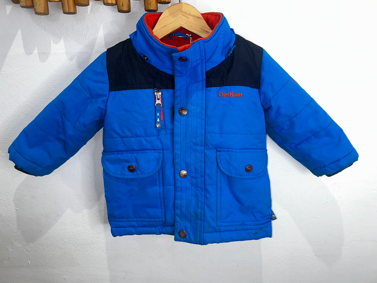 Bright blue and orange jacket 18m