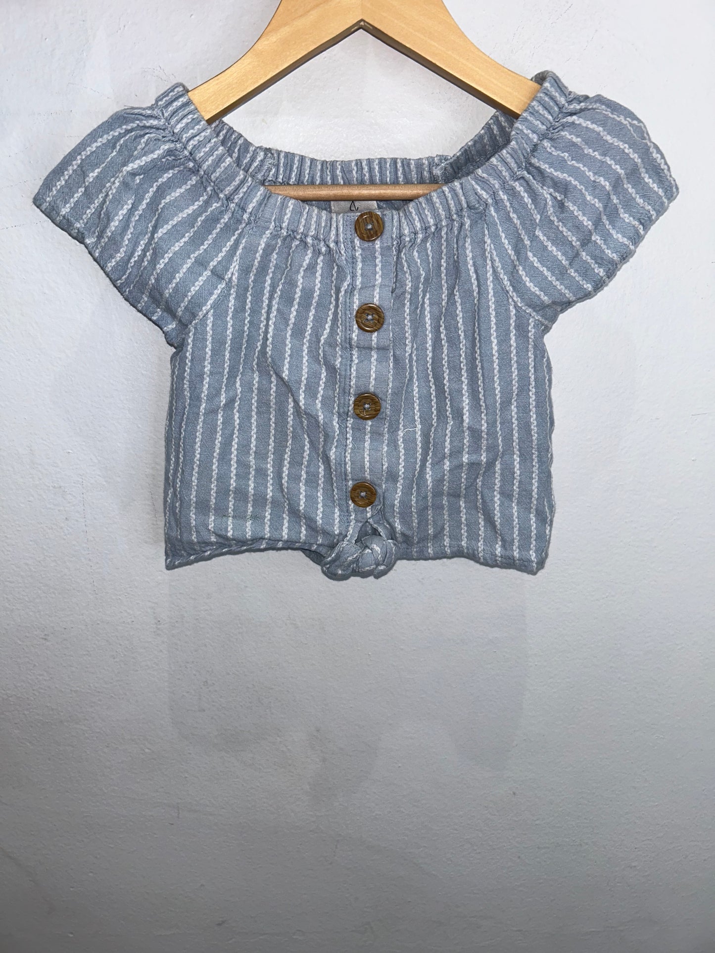 Wideneck stripe blouse 4y