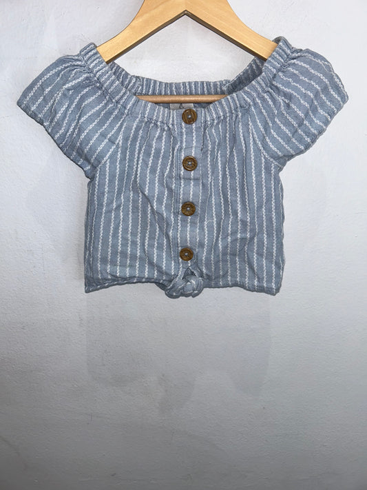 Wideneck stripe blouse 4y