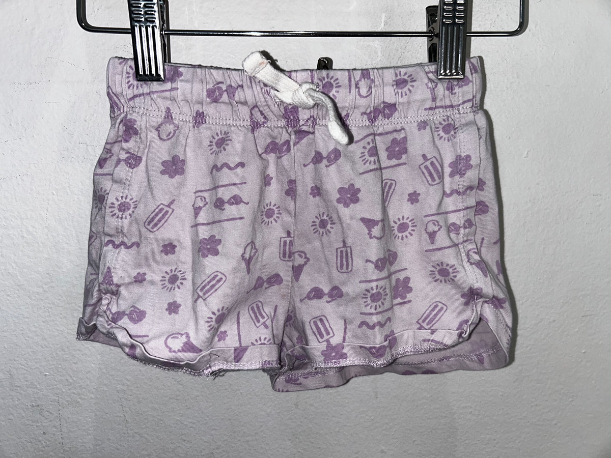 Purple cotton summer shorts 3y