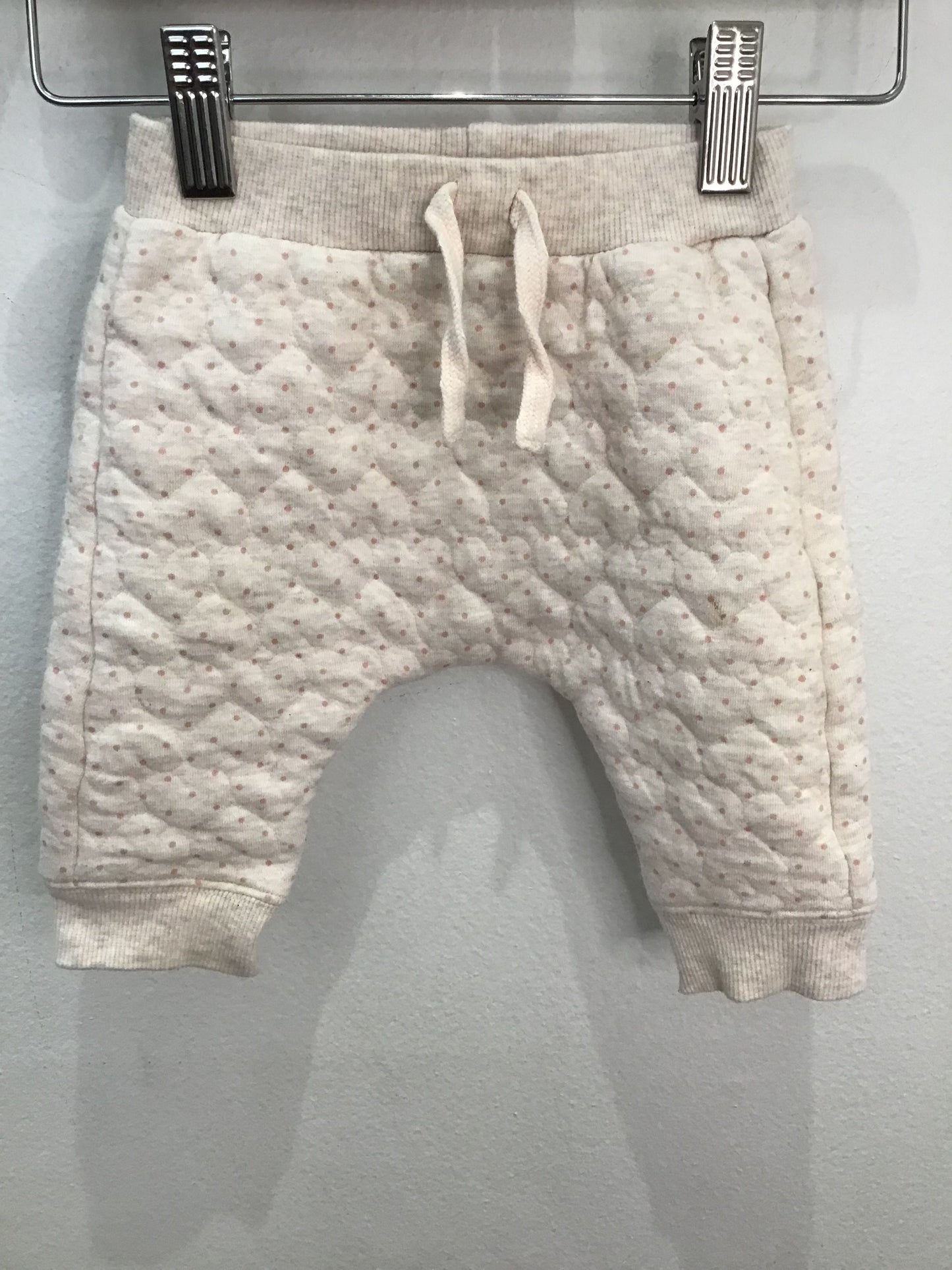 Quilted dot pants 0-3m