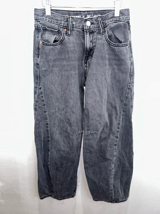 Black baggy barrel jeans 12y