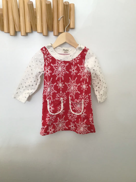 Hatley snowflakes thick dress 2y