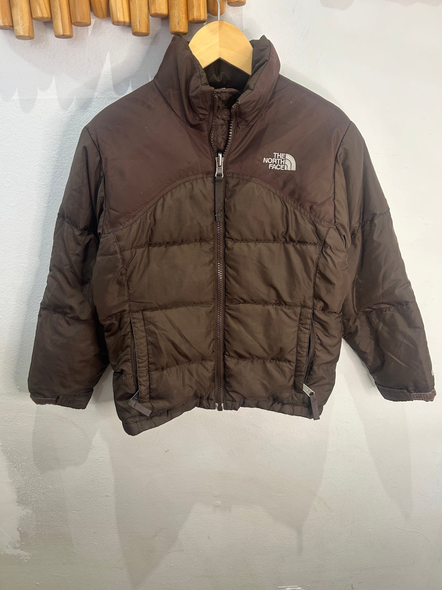 The North Face brown jacket 7-8y