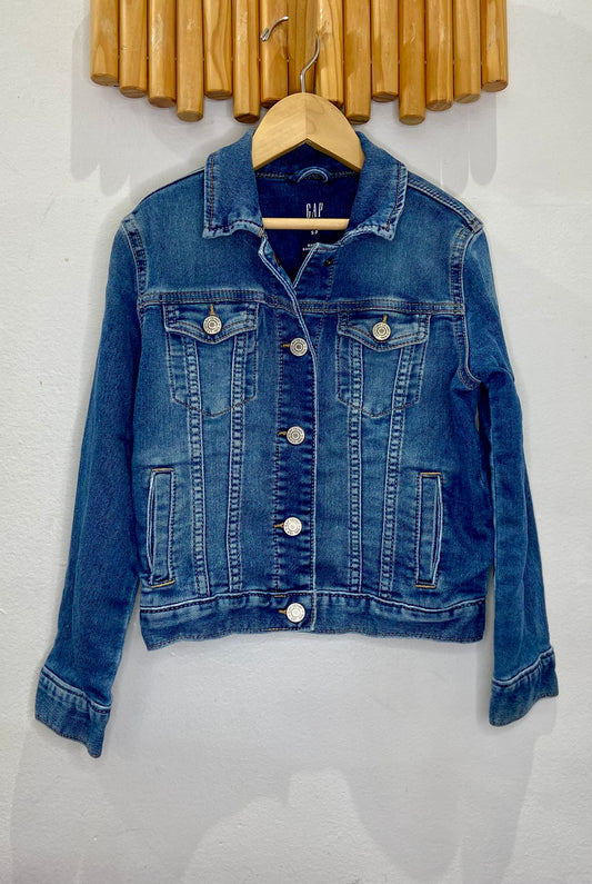 Stretchy fitted denim jacket 6-7y