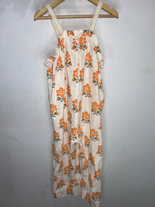 Orange flowers romper 5y NEW