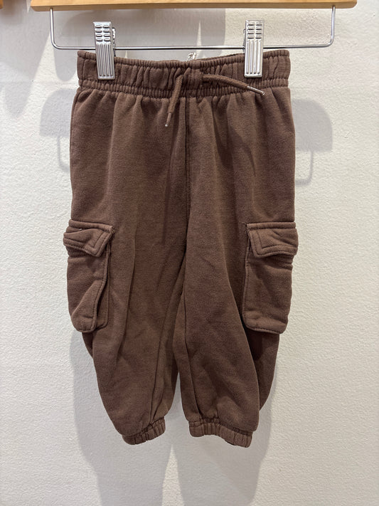 Dark brown joggers 12-18m