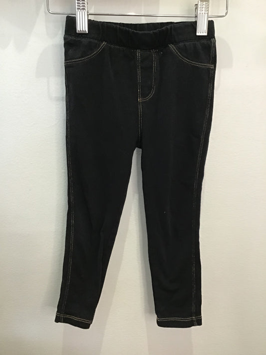 Black seamed leggings 3y