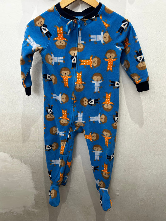 Monkeys fleece sleeper 2y