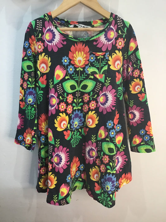 Inchworm Alley flowers dress 4y*