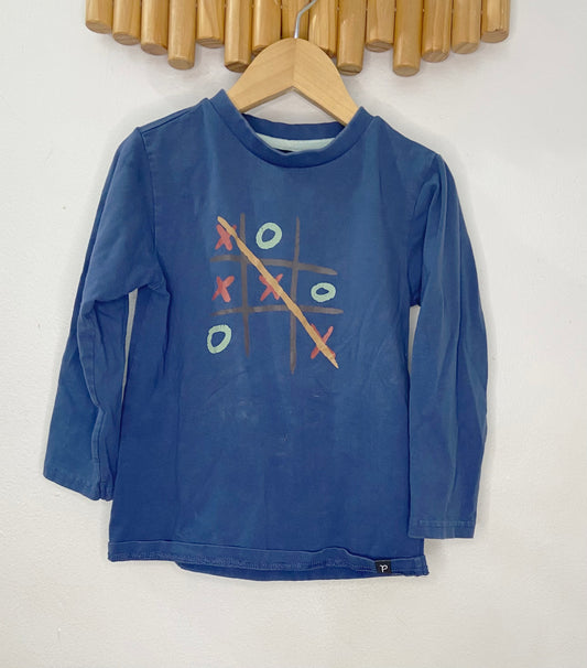 Deuxpardeux tic-tac-toe long sleeve 3y