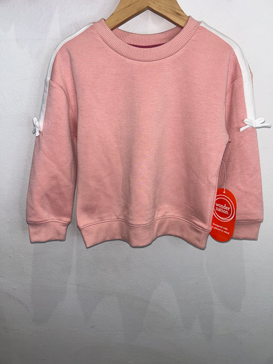 Light pink pullover w stripe 3y NEW