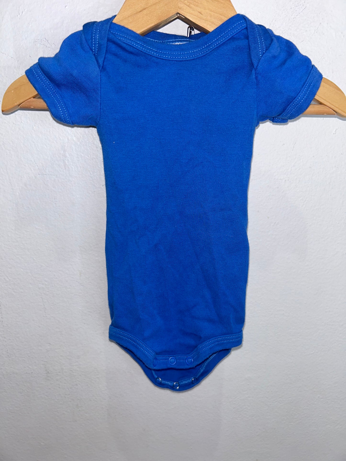 Petit Bateau light blue onesie 3m