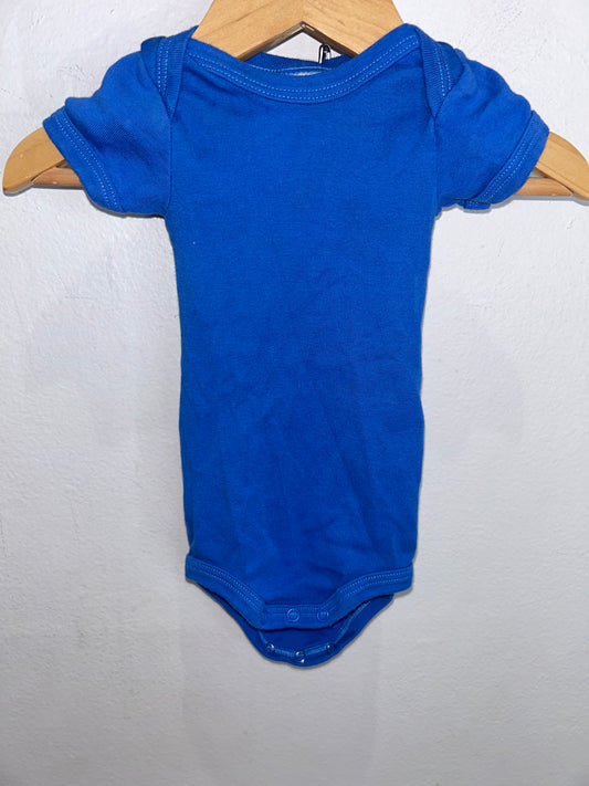 Petit Bateau light blue onesie 3m