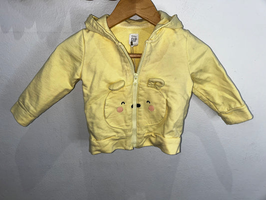 Yellow bear sweatshirt 6-12m