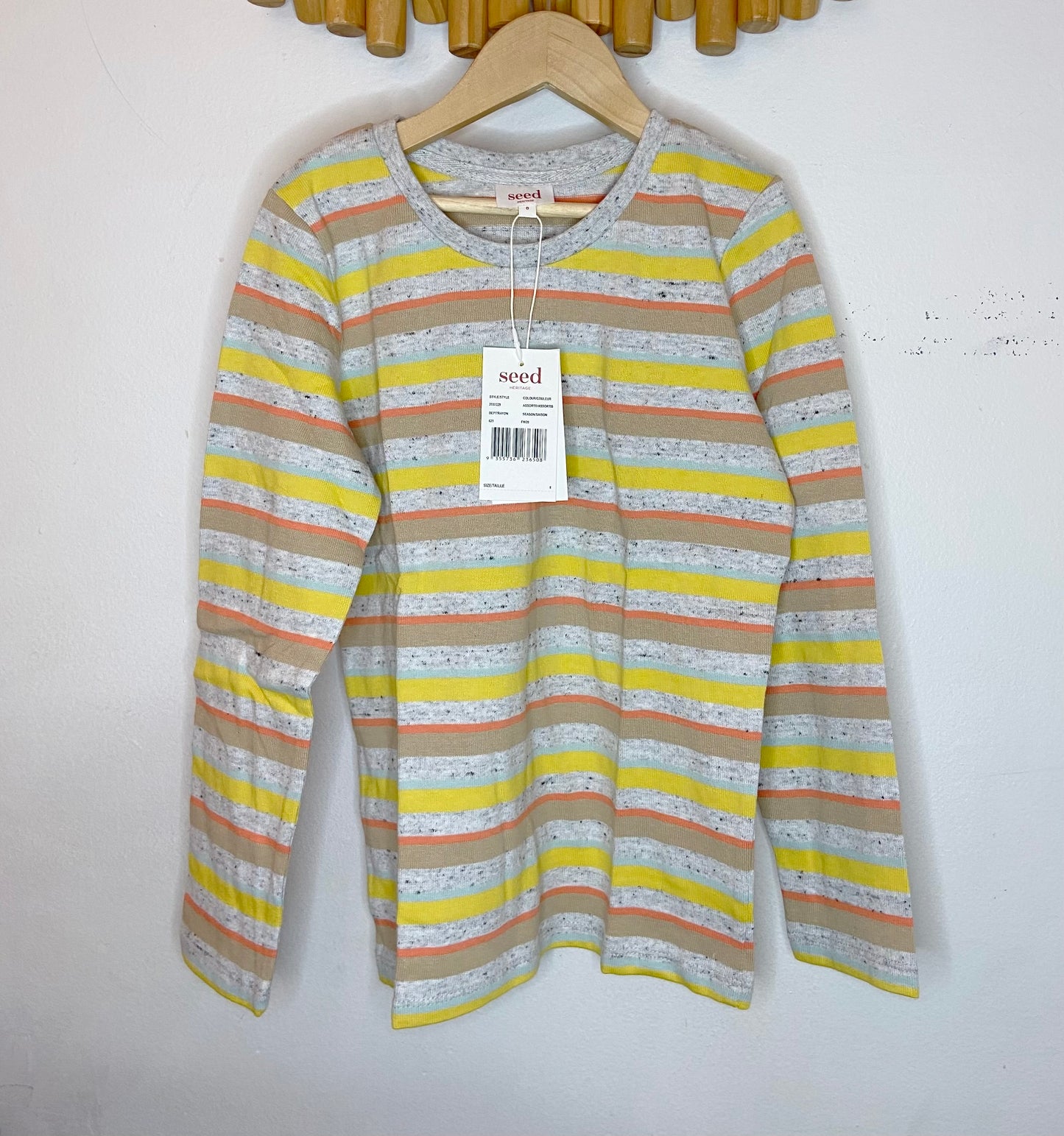 Seed Collection knit stripe long sleeve 8y NEW