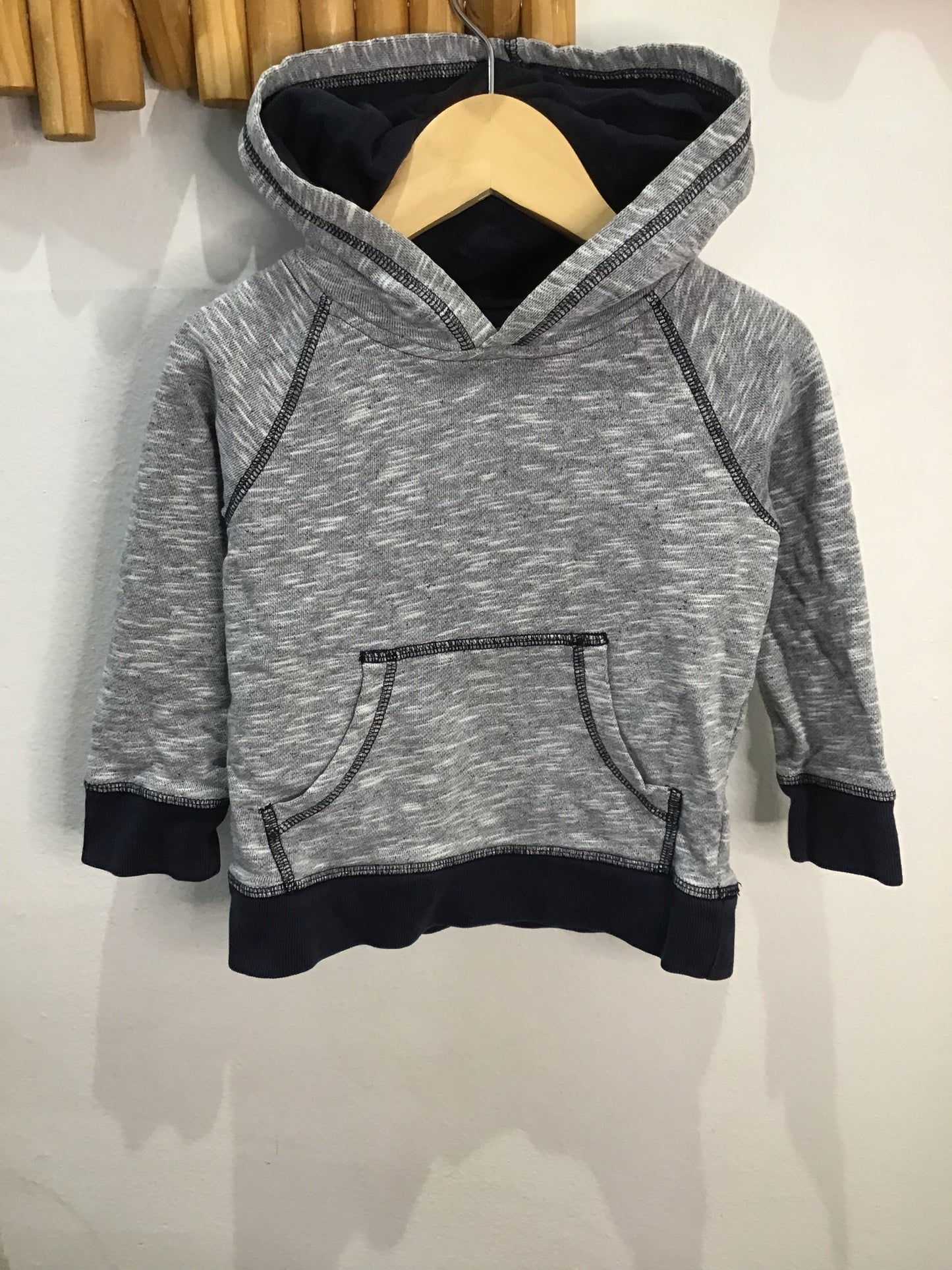 Blue melange hoodie 18-24m
