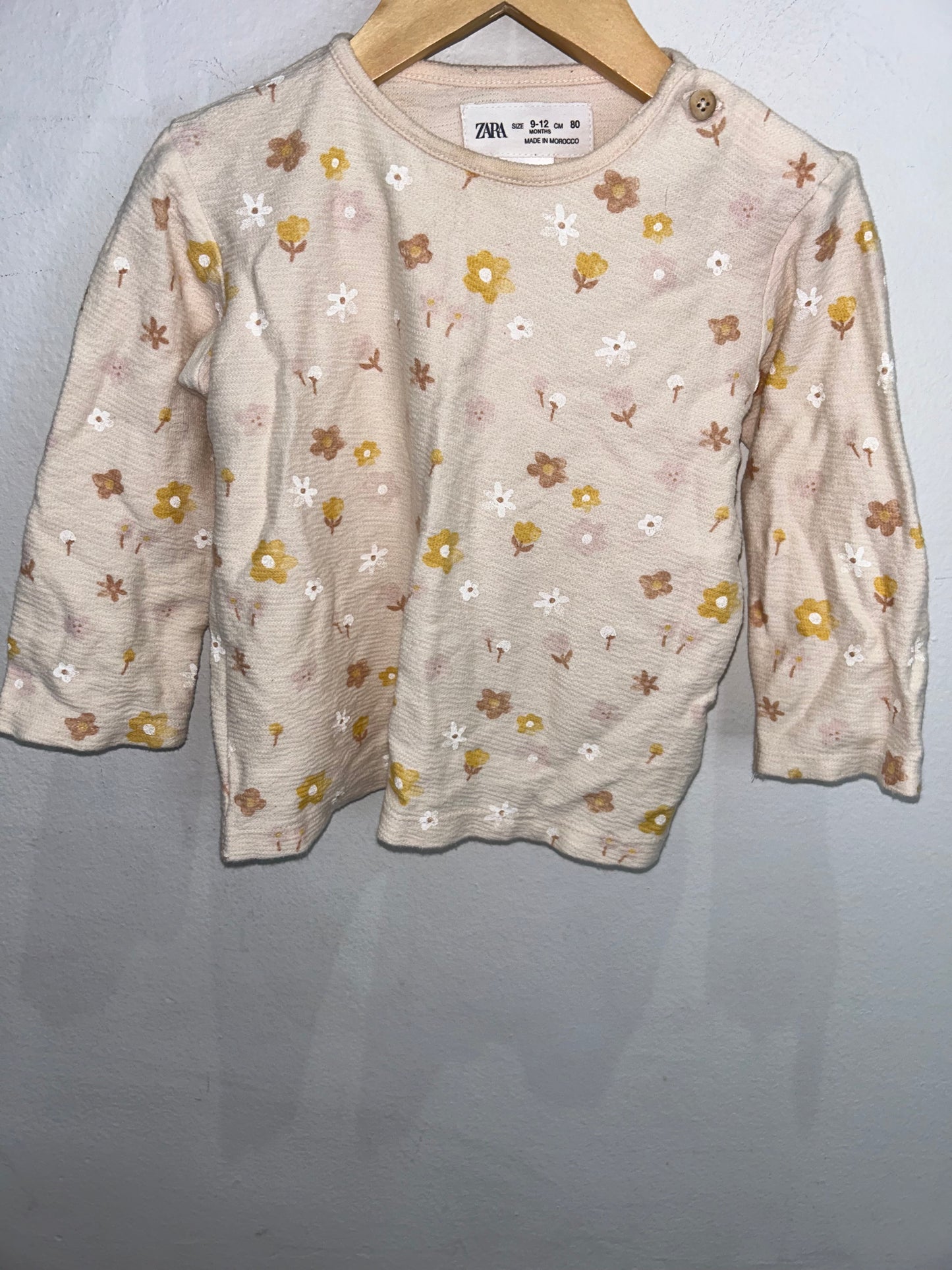 Cream floral set 9-12m