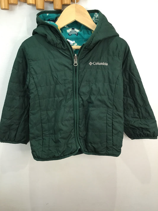 Columbia green reversible jacket 18-24m