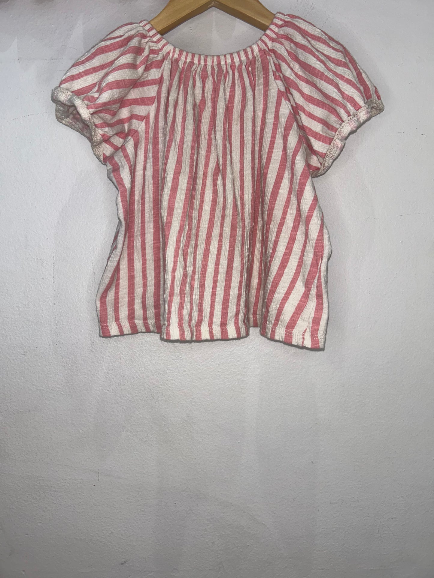 Red stripe blouse 5y