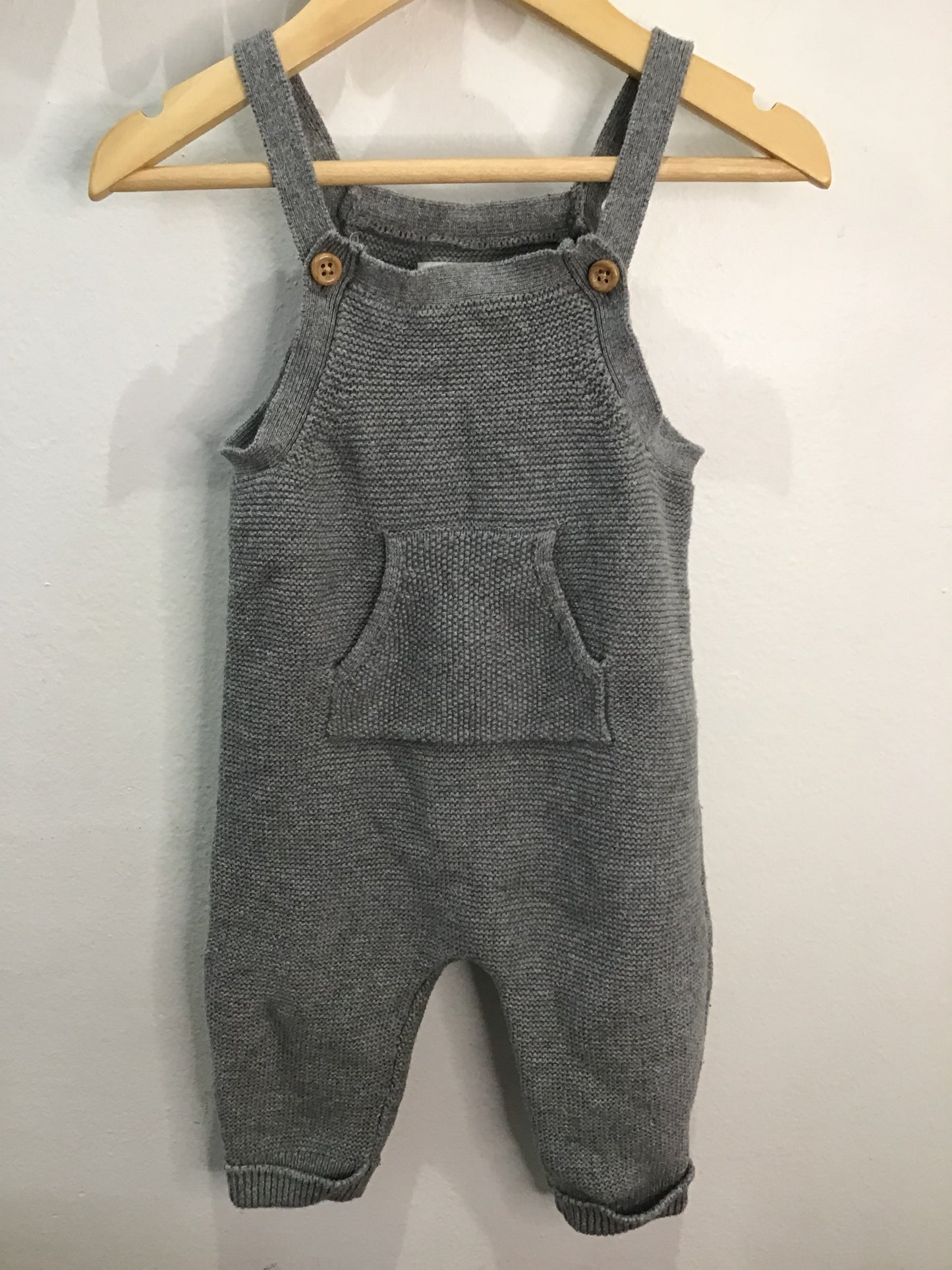 Romper dark grey knit 9m