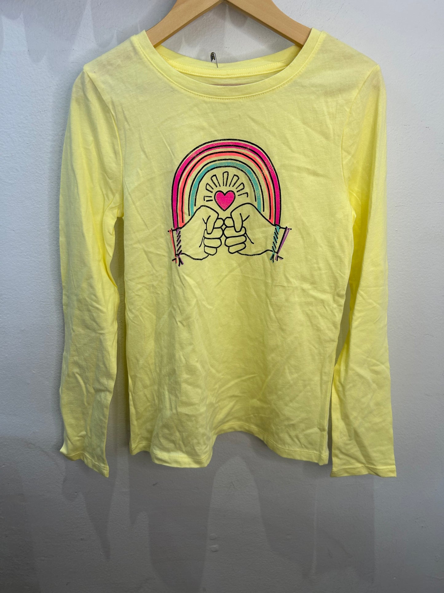 Yellow peace longsleeve 10-12y