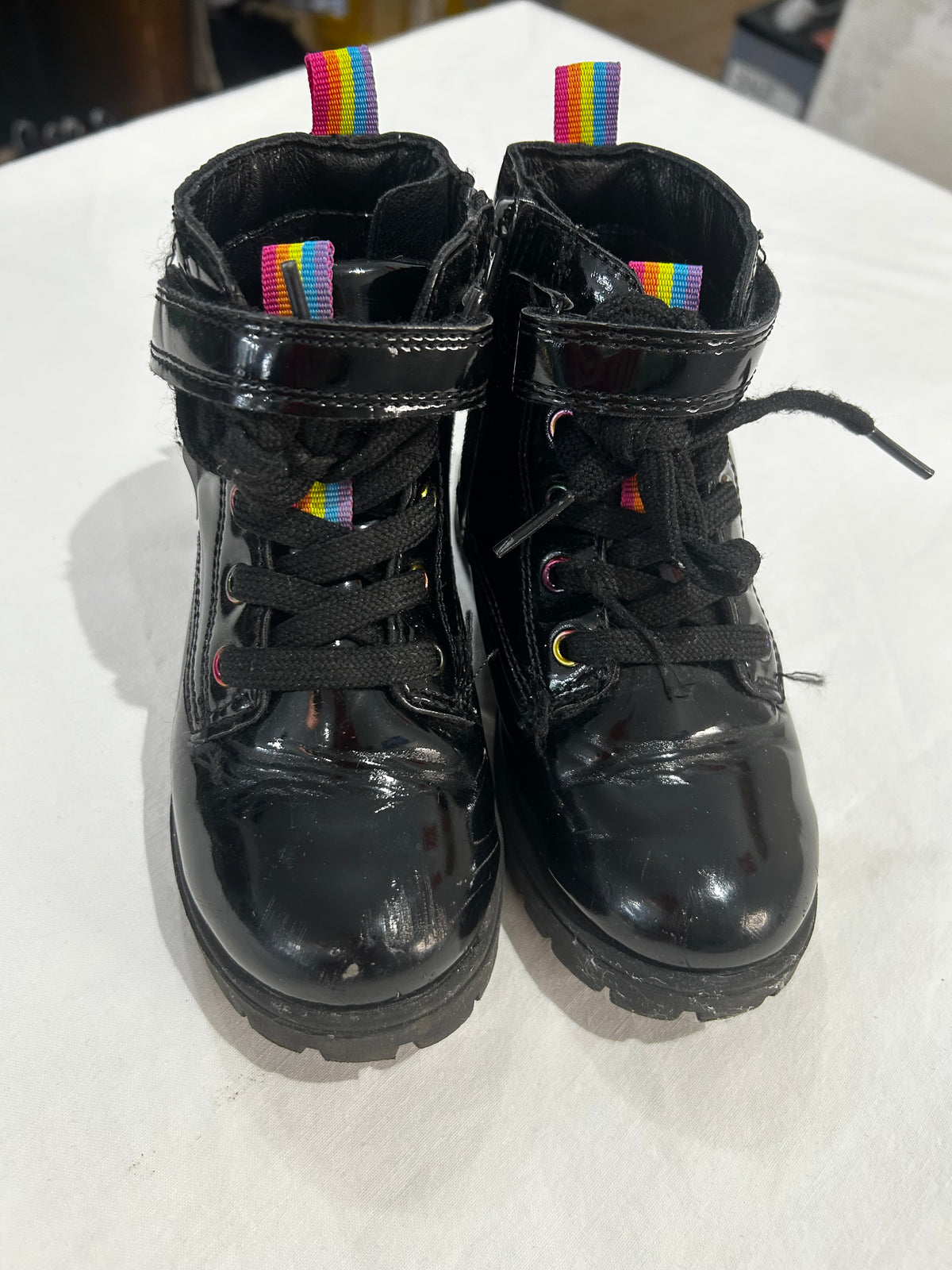 C10 patent black boots