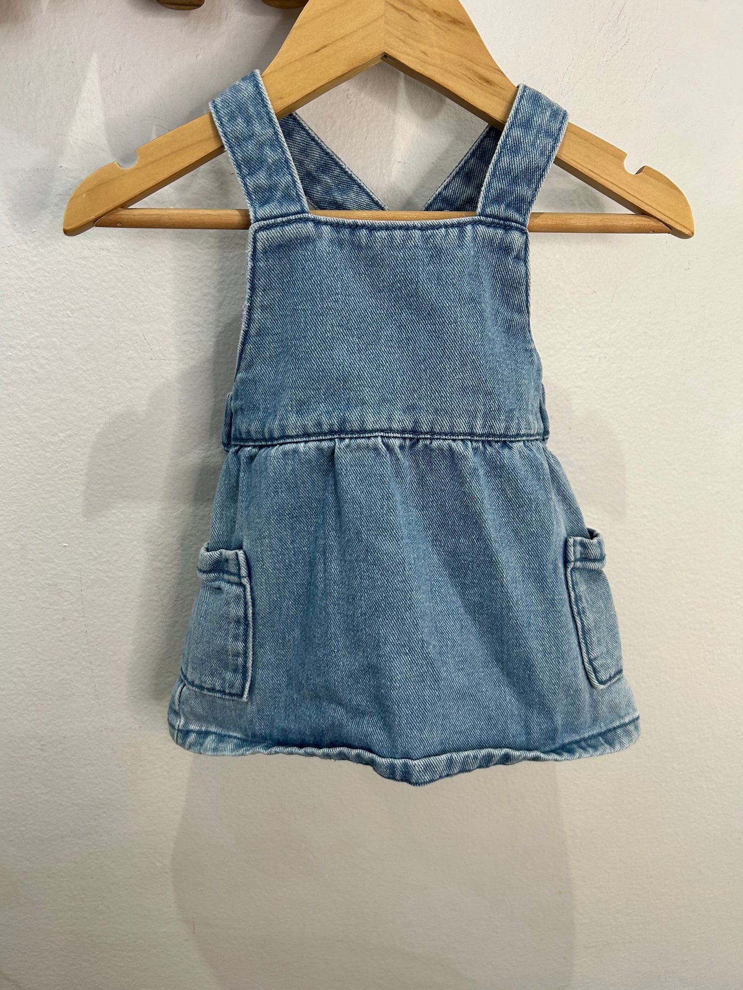 Denim skirt romper 0-3m