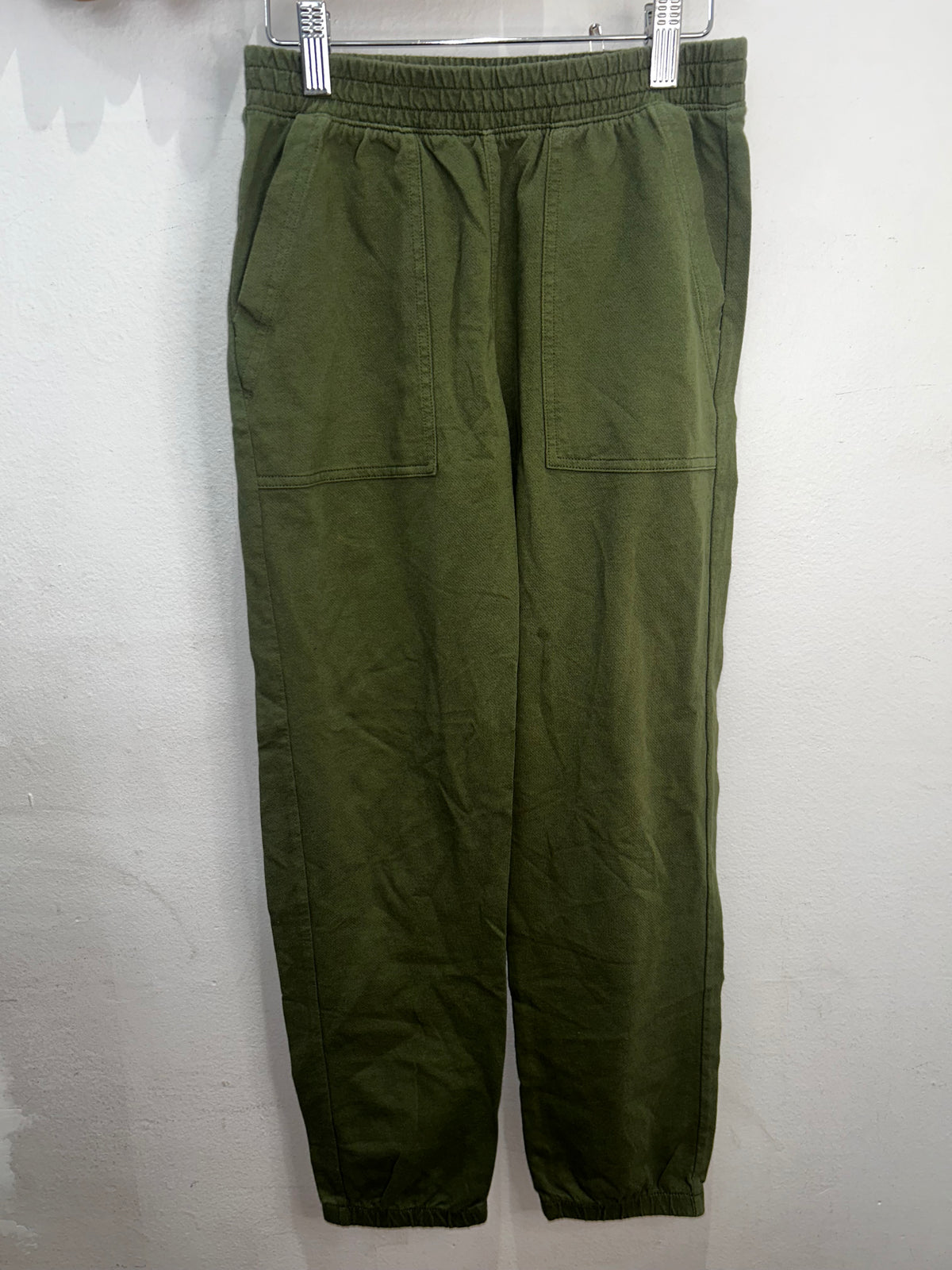 Olive cotton pants 11-12y